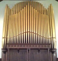 Mt. Vernon,
                Indiana, First Presbyterian Church organ facade