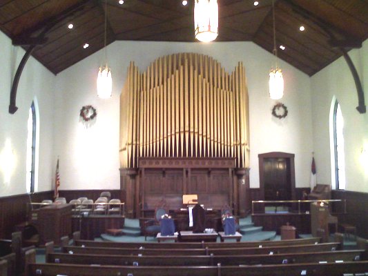 Mt. Vernon Indiana First Presbyterian Church view
        of sanctuary