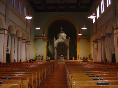 St. Benedict Cathedral in Evansville, view of altar