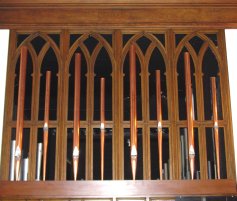 St. Paul's
                Episcopal CHurch, Evansville, IN, view of organ pipes